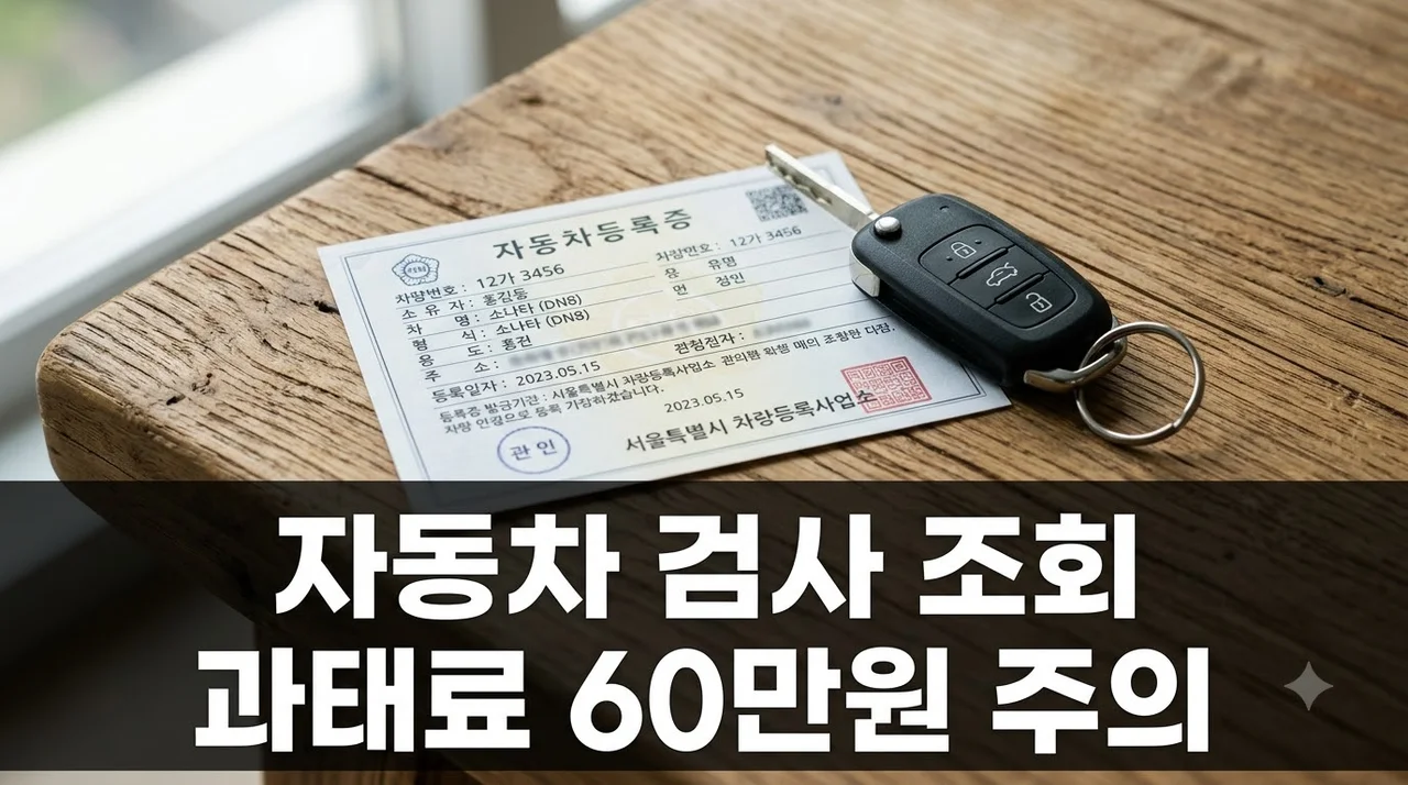 자동차 검사기간 조회 및 과태료 60만원 피하는 핵심 꿀팁