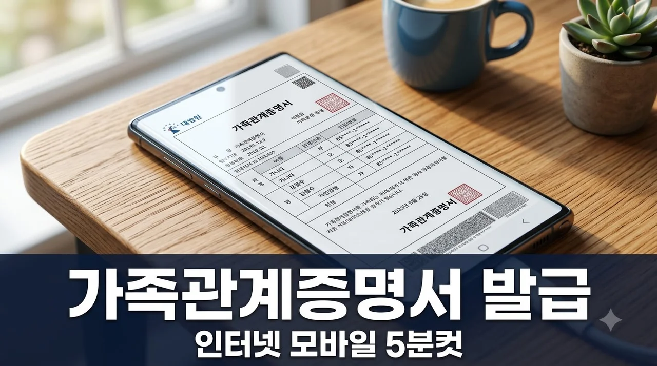 가족관계증명서 발급 방법 3가지 총정리: 인터넷·모바일·무인민원기 (2026 최신)