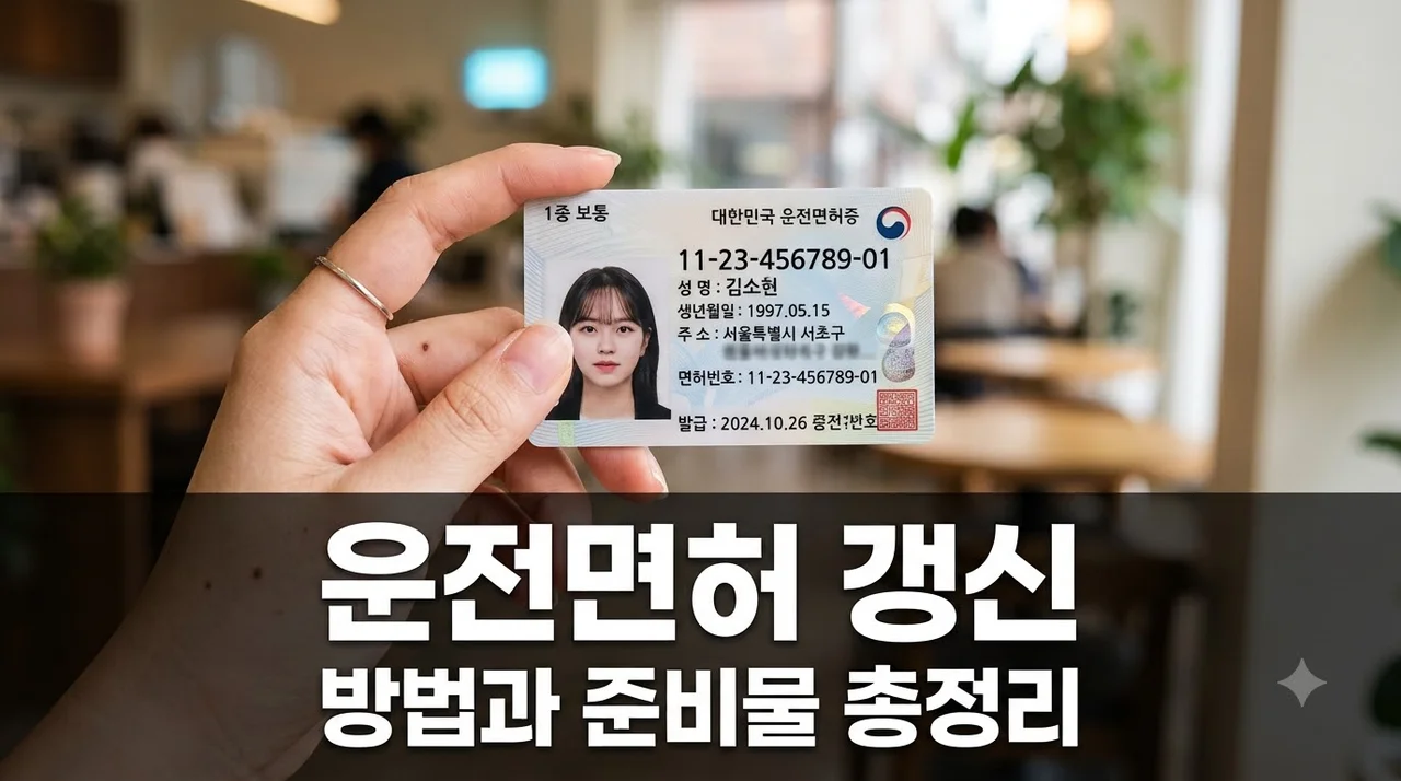 운전면허 갱신 방법 총정리: 온라인 신청 및 준비물 2026 최신판