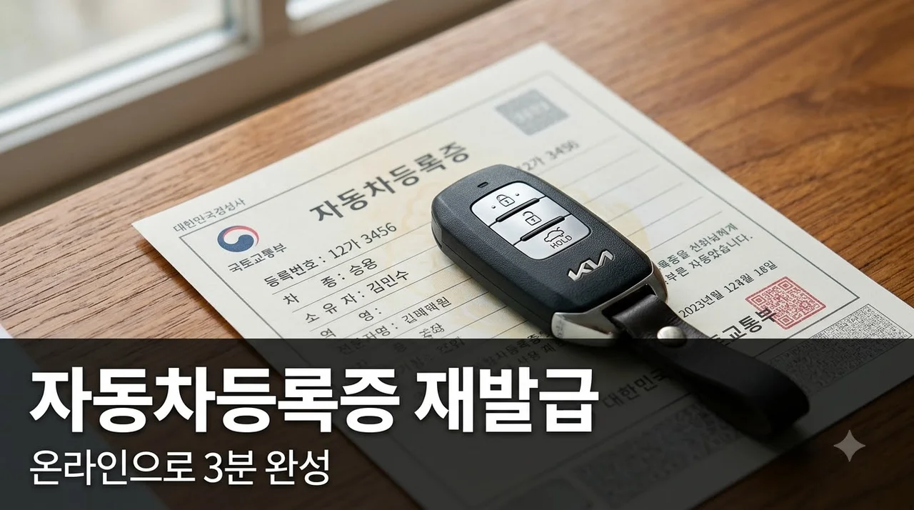 자동차등록증 재발급 방법 3분 만에 인터넷으로 해결하는 꿀팁